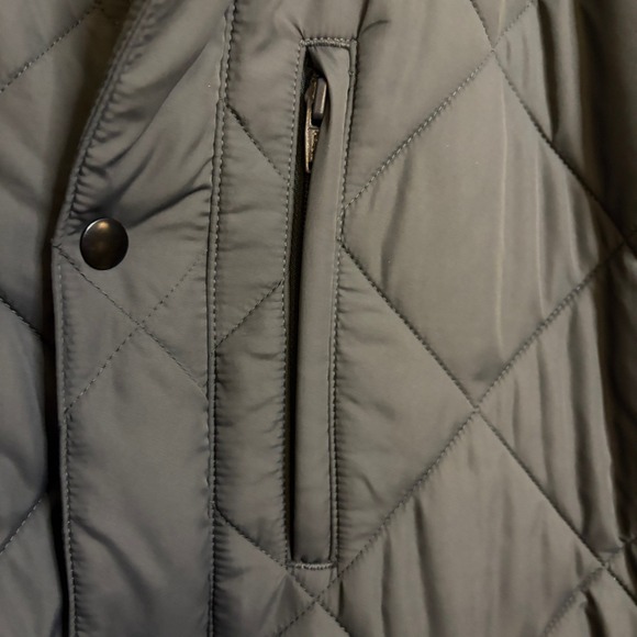 J Crew Mens L Mercantile Walker Quilted Barn Jacket Dark Gray Full Zip EXCELLANT - Picture 11 of 12